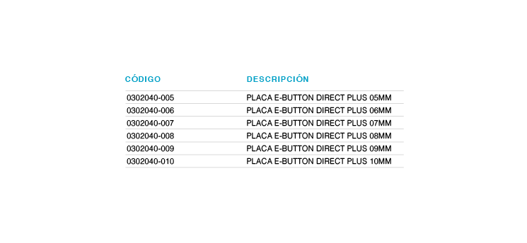 PLACA E-BUTTON DIRECT PLUS