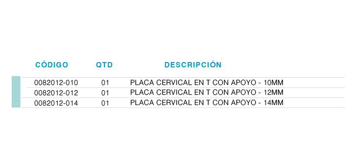 LAMINOPLASTIA PLACA CERVICAL EN T CON APOYO