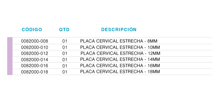 LAMINOPLASTIA PLACA CERVICAL ESTRECHA