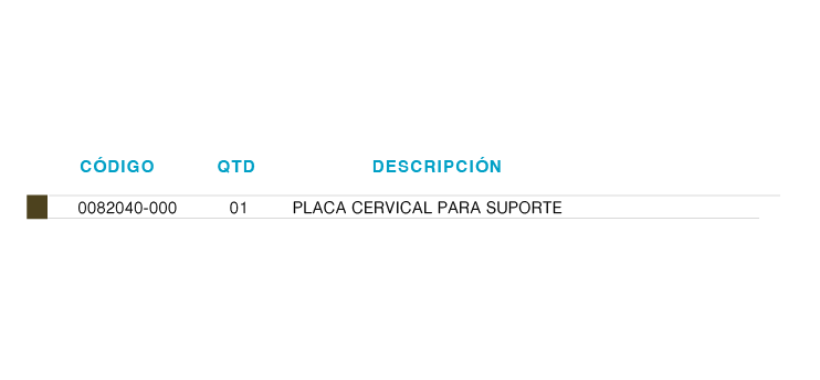 LAMINOPLASTIA PLACA CERVICAL PARA SUPORTE