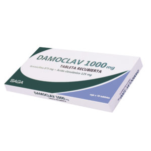 DAMOCLAV 1000 MG. Amoxicilina 875mg + Clavulanato De Potacio 125mg