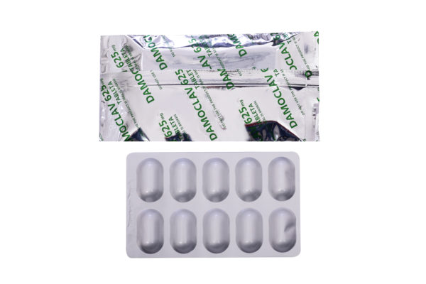 DAMOCLAV 625 MG. Amoxicilina 500mg + Clavulanato De Potacio 125mg