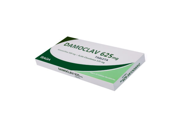 DAMOCLAV 625 MG. Amoxicilina 500mg + Clavulanato De Potacio 125mg